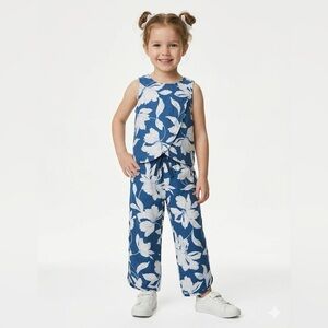 GAP Blue and White Floral Kids Matching Set